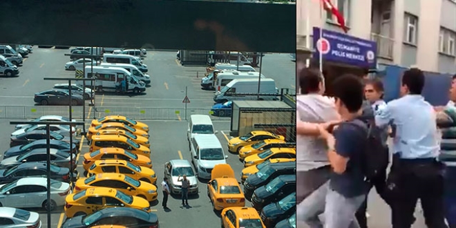 UBER şoförlerinin eyleminde arbede