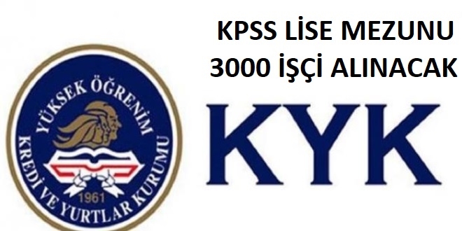 Devlet yurtlarına KPSS ile lise mezunu 3 bin işçi alınacak