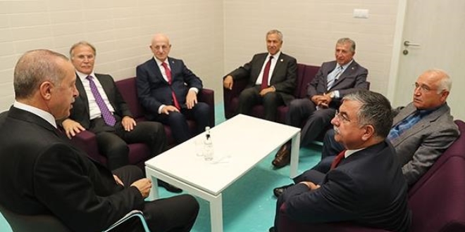 Erdoğan, eski TBMM Başkanlarını kabul etti