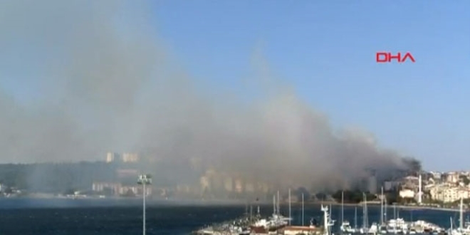 Çanakkale'de korkutan yangın
