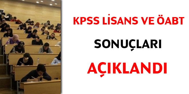 KPSS Lisans ve ABT sonular akland