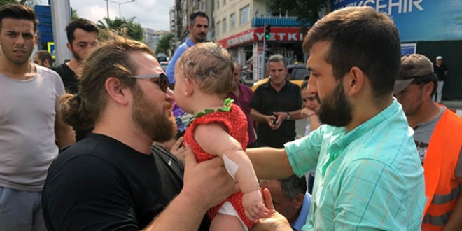Yaralı bebeğe ilk müdahaleyi narkotik polisi yaptı