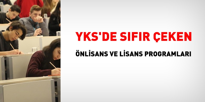 YKS'de sıfır çeken programlar