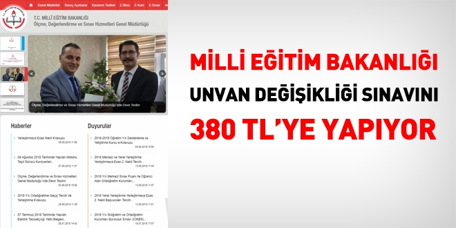 380 TL'ye unvan değişikliği sınavı olur mu?