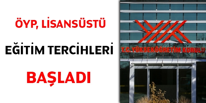ÖYP Lisansüstü eğitim tercihleri başladı
