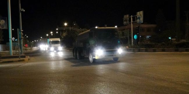 Suriye sınırına askeri sevkiyat