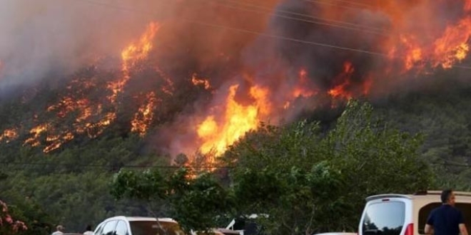 Bodrum'daki yangın güçlükle söndürüldü