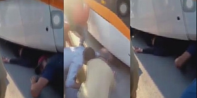 Tramvay altında can pazarı