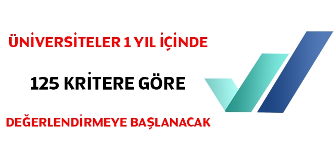 Üniversiteler 1 yıl içinde 125 kritere göre değerlendirmeye başlanacak