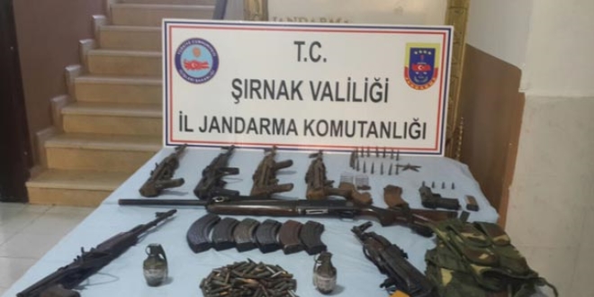 rnak'ta PKK'ya ait silah ve mhimmat ele geirildi