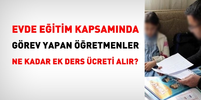 Evde Eitim Hizmetleri Kapsamnda grevlendirilenler ne kadar ek ders creti alr?