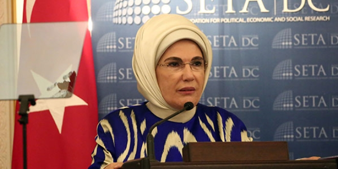 Emine Erdoğan'dan ABD'de 'insani yardım' vurgusu