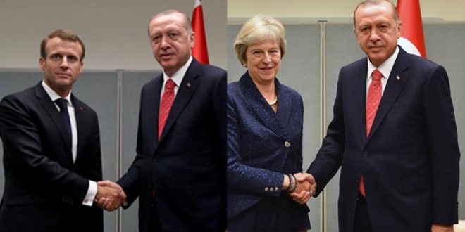 Erdoğan'dan üst düzey görüşmeler: Önce May sonra Macron