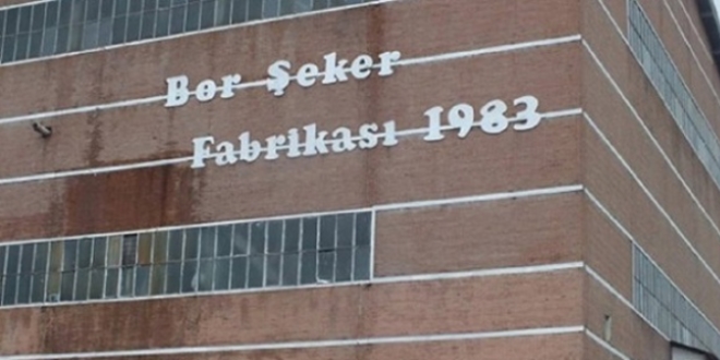 Bor Şeker Fabrikası'nın özelleştirilmesi ile ilgili açıklama