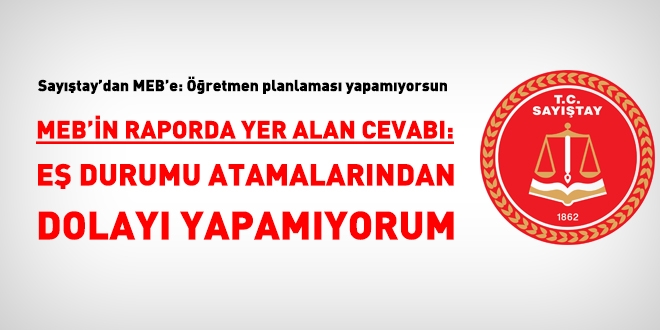 Sayıştay'dan MEB'e: Öğretmen planlamasını yapamıyorsun