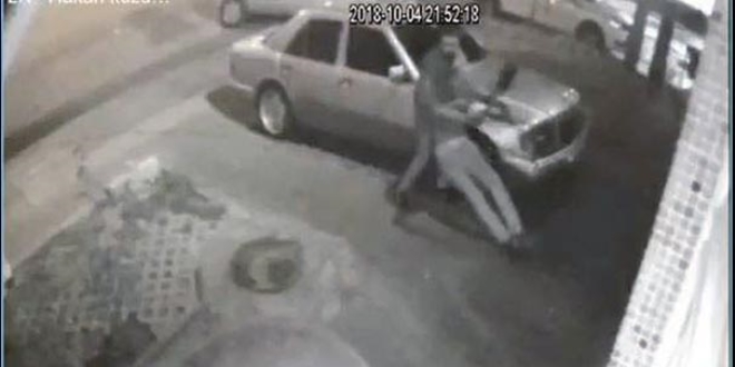 Masaj salonuna yapılan baskından kaçarken arabanın üzerine düştü
