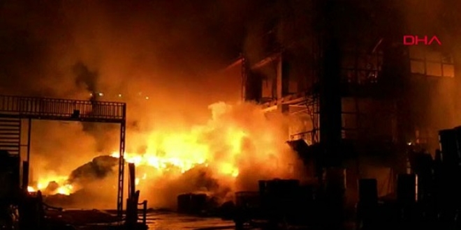 Bursa'da sanayi sitesinde korkutan yangın