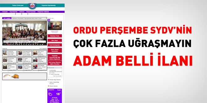 Ordu Perşembe SYDV'den 'çok fazla uğraşmayın' ilanı