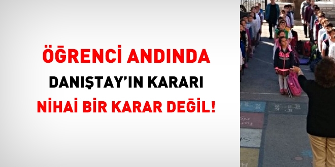 Öğrenci andında Danıştay son noktayı koymadı