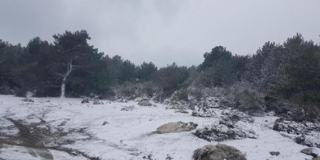 Mersin'in yüksek kesimleri beyaza büründü