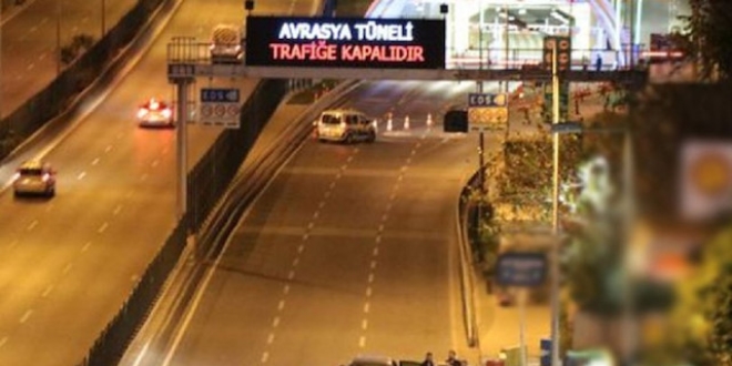 Avrasya Tüneli trafiğe kapatıldı