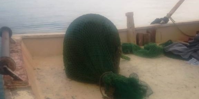 Balıkesirli balıkçıların ağına mayın takıldı