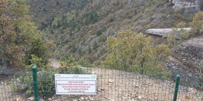 Safranbolu'daki 'taş teras' kayaya çıkış yasaklandı