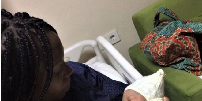 Türkiye'den yasa dışı geçerken yakalanan göçmen doğum yaptı