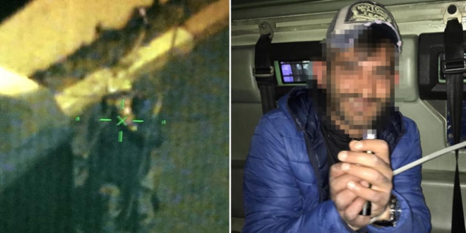 Polis helikopterine lazer tutan şüpheli yakalandı
