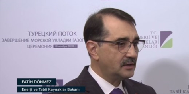 Bakan Dönmez: Türkakım'da ilk gaz akışı 2019 sonunda