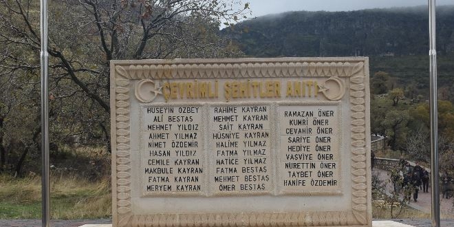PKK'nın katlettiği Şırnaklı 29 şehit için anıt