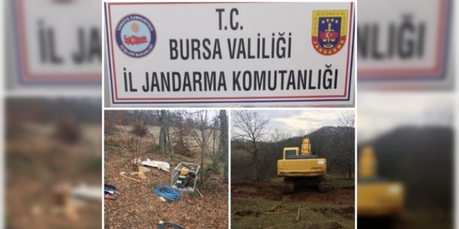 Bursa'da kaçak kazı operasyonu: 11 gözaltı