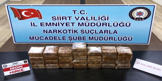 Siirt'te LPG tankında 15 kilogram eroin ele geçirildi