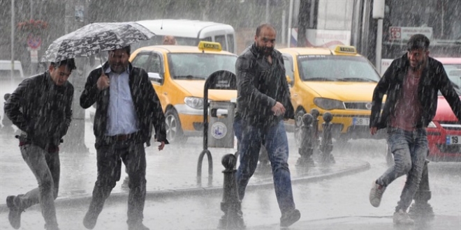 Meteorolojiden baz illerimiz iin saanak uyars