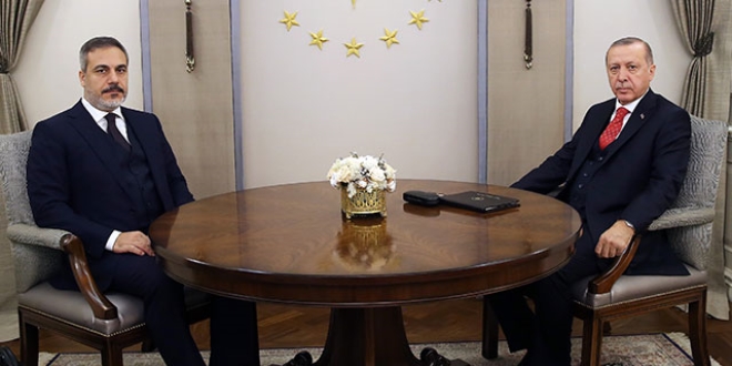 Erdoğan, MİT Başkanı Fidan'ı kabul etti