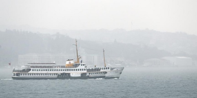 stanbul'da baz vapur seferleri iptal edildi