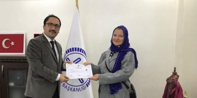 Misafirliğe gelen Ukraynalı Olga Müslüman oldu