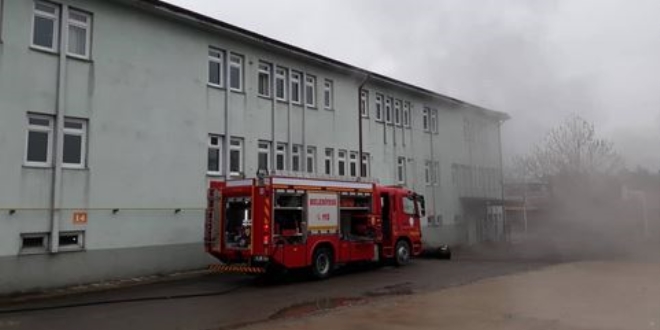 Bartın'daki mesleki eğitim merkezinde yangın