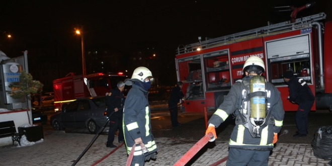 Çorum'da özel hastanede yangın