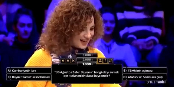 TRT'deki '30 Ağustos' sorusuna verilen cevap şoke etti
