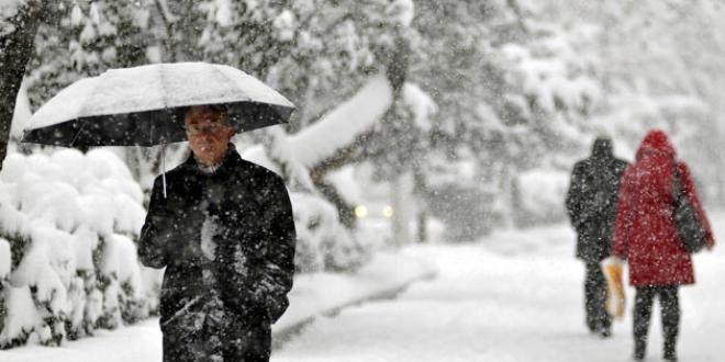 Meteorololojiden youn kar ya uyars-Harital