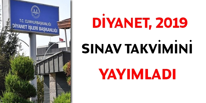 Diyanet, 2019 snav takvimini yaymlad