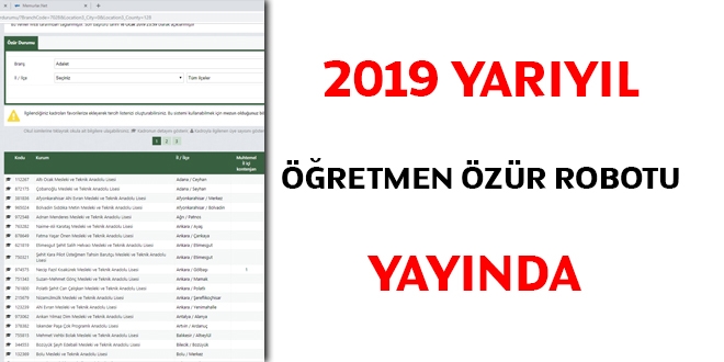 2019 yaryl retmen zr robotu yaynda