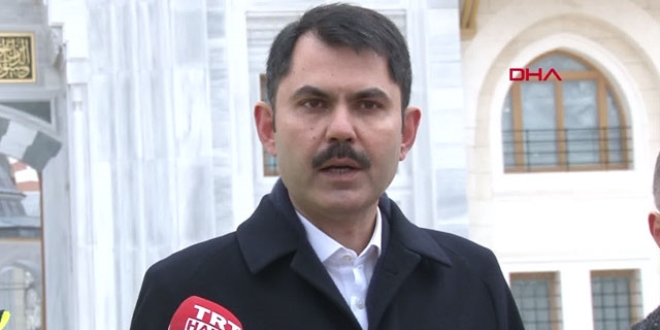Bakan Kurum Çamlıca Camisi'nde incelemelerde bulundu