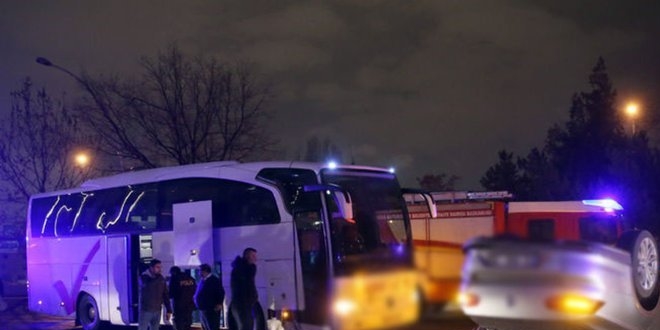 Zenit Kazan'ı taşıyan otobüs, Ankara'da kaza yaptı
