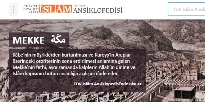 İslam Ansiklopedisi web sitesine kullanıcı dostu tasarım
