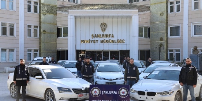 Şanlıurfa merkezli dev operasyonda 120 çalıntı araç ele geçirildi