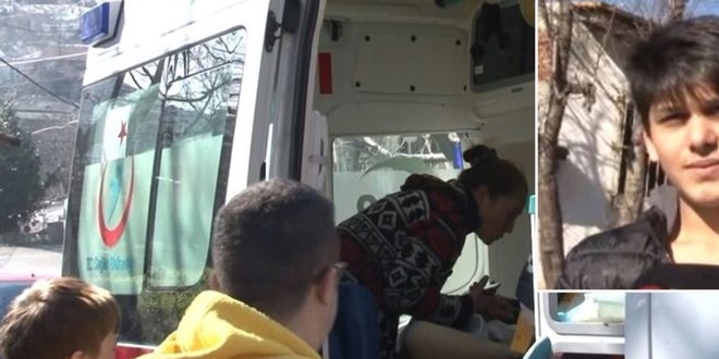 14 yaşındaki çocuk, hasta kadını sırtlayıp yangından kurtardı