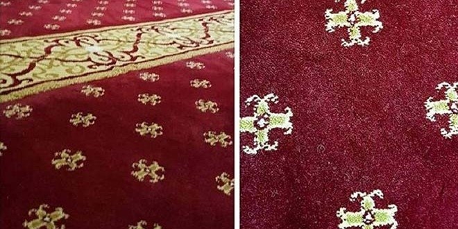 Bakanlık mescidinde 'gamalı haç' deseni var iddiası