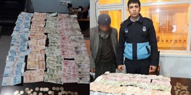 2 dilencinin üzerinden 9 bin 130 lira çıktı
